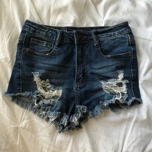 Fashion Nova Ripped Denim Shorts